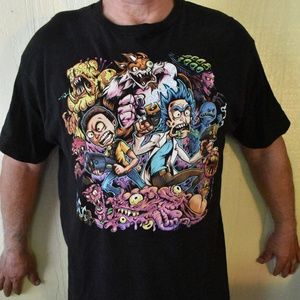 Rick and Morty Fighting Evil Graphic T-Shirt